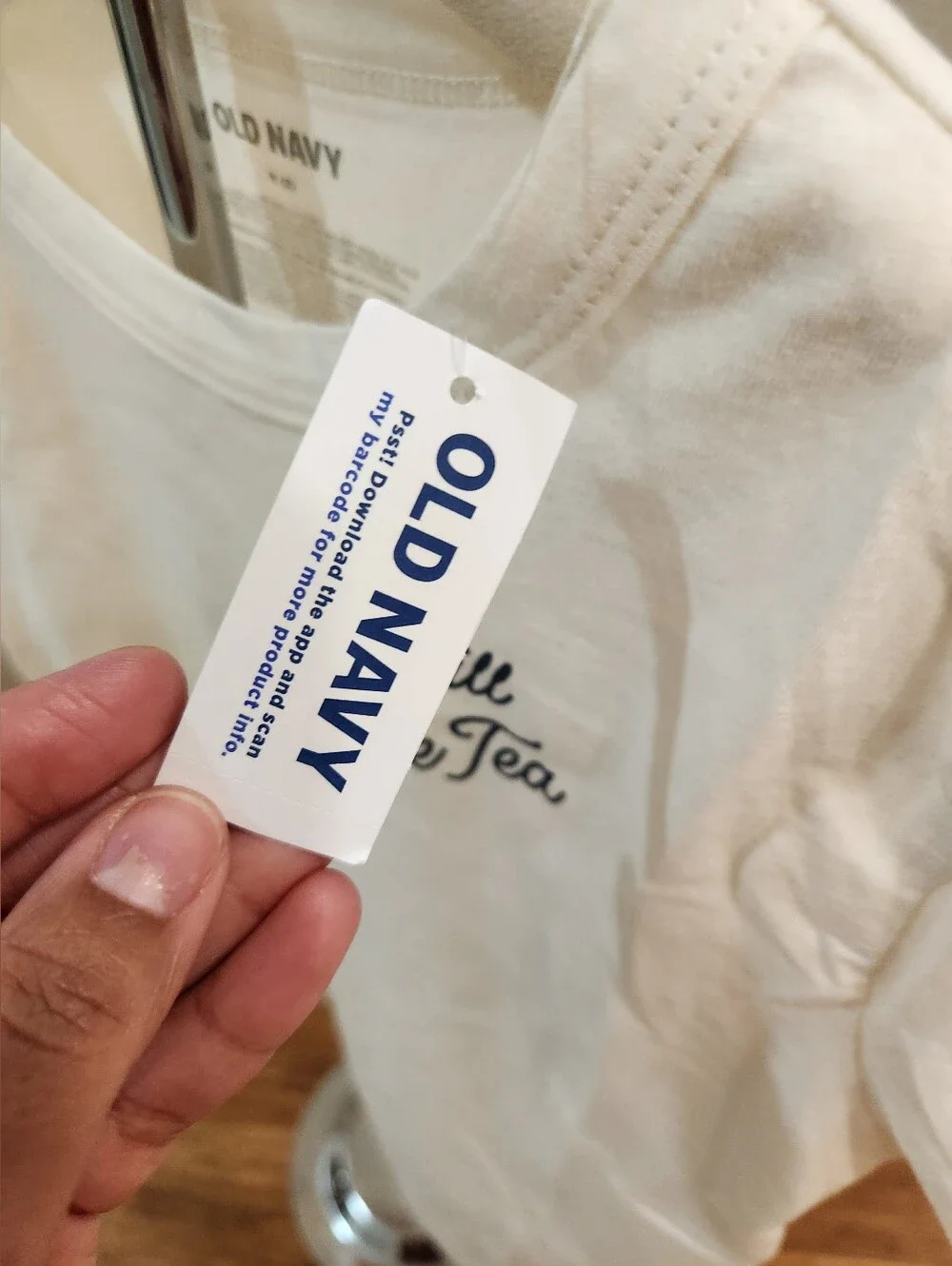 Old Navy Cream Kids 'Spill the Tea' Short Sleeve Graphic Tee